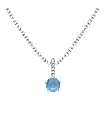 March Birthstone Silver Necklace SPE-5701